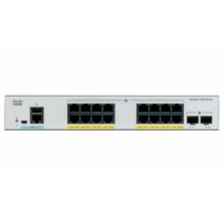 Catalyst C1000-16P-2G-L, 16x 10/100/1000 Ethernet PoE+ ports and 120W PoE budget, 2x 1G SFP uplinks