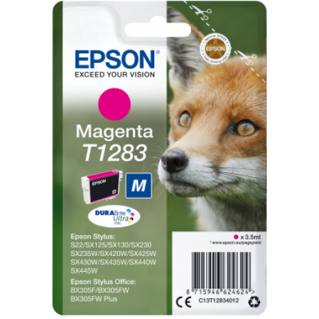 Epson Singlepack Magenta T1283 DURABrite Ultra Ink