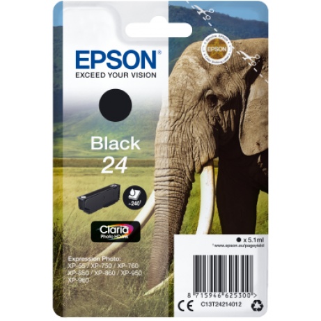 Epson Singlepack Black 24 Claria Photo HD Ink