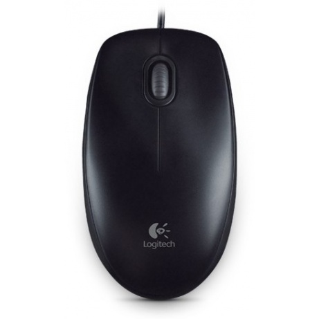 Logitech B100/Kancelářská/Optická/800 DPI/Drátová USB/Černá