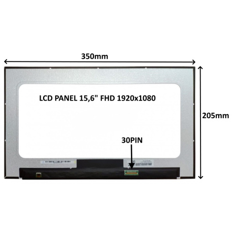 LCD PANEL 15,6" FHD 1920x1080 30PIN MATNÝ IPS / BEZ ÚCHYTŮ