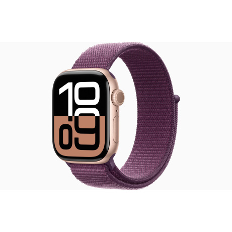 Apple Watch S10/46mm/Rose Gold/Sport Band/Plum