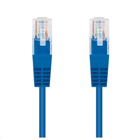 C-TECH kabel patchcord Cat5e, UTP, modrý, 0,5m