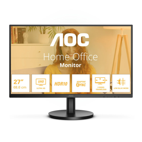 AOC/U27B3M/27"/VA/4K UHD/60Hz/4ms/Black/3R