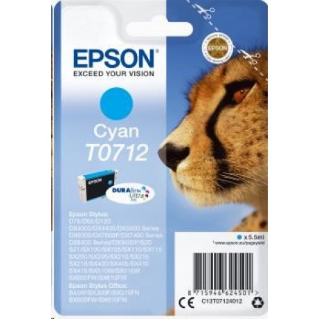 EPSON ink bar Singlepack Cyan T0712 DURABrite Ultra Ink (5,5 ml)