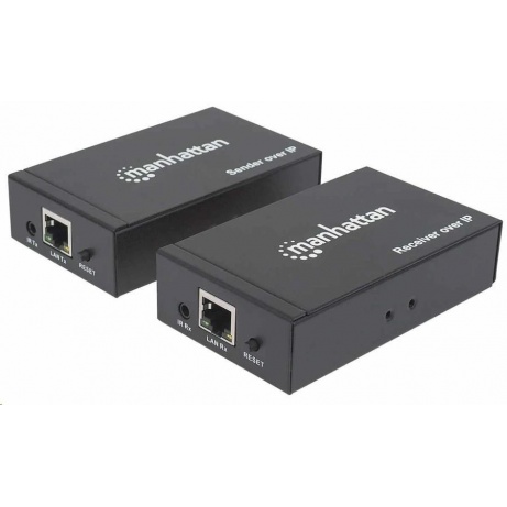 Manhattan HDMI rozdělovač, Extends 1080p Signal up to 120m with a Network Switch and Single Ethernet Cable, černá