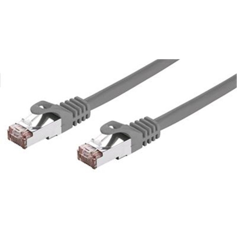 Kabel C-TECH patchcord Cat6, FTP, šedý, 15m