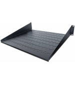 Intellinet police do racku 19", Fixed Shelf, 2U, 400mm depth, Front mounting, max load 25kg, Black (Poškozený obal)