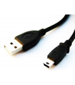 USB kabel A-MINI 5PM 2.0 2m HQ 1,8m