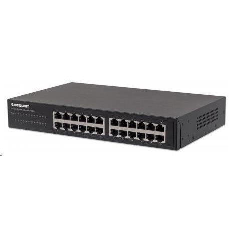 Intellinet 24-port Gigabit Ethernet Switch, 24x GbE, fanless