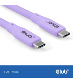 Club3D Kabel USB-C 4.0, 20Gbps, 4K60Hz, PD 240W, 2m, fialová