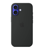 iPhone 16 Silicone Case with MS - Black