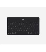 Logitech Bluetooth Keyboard Folio Keys-To-Go, UK - International, Black, Apple