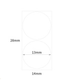 Niimbot štítky R 14x28mm 220ks WhiteRound B pro D11 a D110