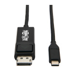 Tripplite Adaptér USB-C / DisplayPort, uzamykatelný konektor, 4K 60Hz, HDR (Samec/Samec), kabel 1.8m