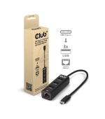 Club3D hub USB-C 3.2 na 3xUSB-A 3.2 + RJ45 1Gbps