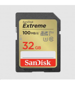 SanDisk SDHC karta 32GB Extreme (100 MB/s Class 10, UHS-I U3 V30)