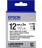 Epson Label Cartridge Heat Resistant LK-4WBH Black/White 12mm (2m)