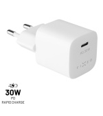 Síťová nabíječka FIXED Mini s USB-C výstupem a podporou PD, 30W, bílá