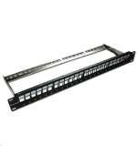 BAZAR - 19" modulární stíněný patch panel XtendLan 24port, černý - Poškozený obal (Komplet)