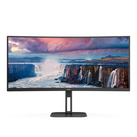 AOC MT VA LCD WLED 34" CU34V5C/BK - VA panel, 3440x1440, HDMI, DP, USB, USB-C, nast. vyska, repro, zakriven