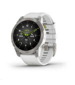 Garmin epix Sapphire, Titan/ White Silicone Band, EU