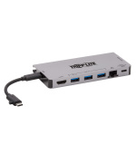 Tripplite Dokovací stanice USB-C/HDMI,USB 3.2Gen 1,USB-A, GbE,paměť. karta,100W nabíjení odpoj.kabel