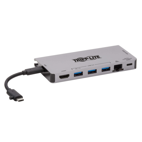 Tripplite Dokovací stanice USB-C/HDMI,USB 3.2Gen 1,USB-A, GbE,paměť. karta,100W nabíjení odpoj.kabel