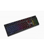 C-TECH klávesnice herní polomechanická Iris (GKB-08), casual gaming, CZ/SK, duhové podsvícení, USB