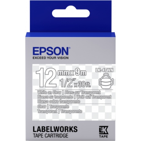 Epson Label Cartridge Transparent LK-4TWN Transparent White/transparent 12mm (9m)