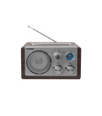 Orava RR-29 A rádio, 1 x 3,5W, AM / FM rádio, USB, AUX vstup, SD karta, hnědá / stříbrná