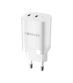 Rychlonabíječka do sítě Forever TC-05-35CC GaN PD 2x USB-C 35W bílá