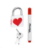 Master Lock 3430EURDLOV_heart visací zámek z pevného kovu