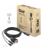 Club3D kabel HDMI na VGA, M/M, 28AWG, 2m