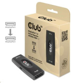 BAZAR Club3D Adaptér aktivní DisplayPort 1.4 Repeater 4K120HZ HBR3 (F/F), černá - ROZBALENO