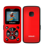 EVOLVEO EasyPhone ID, mobilní telefon pro seniory, červená