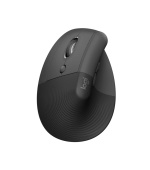 Logitech Lift Vertikální ergonomická myš pro Business, pro leváky, 2.4GHZ/BT, graphite/black