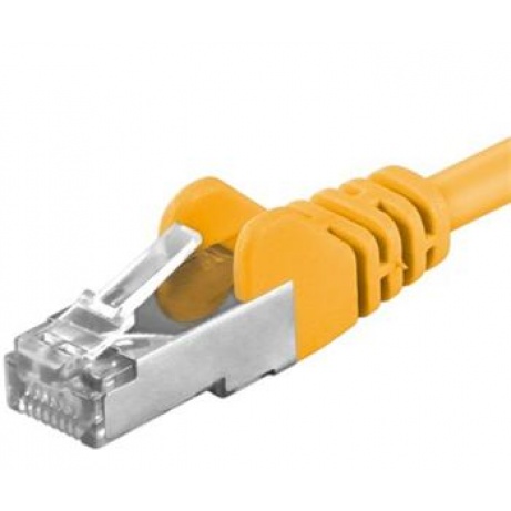 Premiumcord Patch kabel CAT6a S-FTP, RJ45-RJ45, AWG 26/7 2m, žlutá