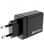 VERBATIM Univerzální adaptér CHR-30EU2, 30W, 1x USB-C, 3x USB černá