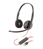 Poly Blackwire C3220 náhlavní souprava, USB-A, stereo (Bulk), černá