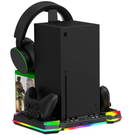 iPega XBX025S Multifunkční Nabíjecí RGB Stojan s Chlazením pro Xbox