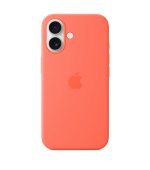 iPhone 16 Silicone Case with MS - Tangerine