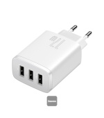 Baseus nabíječka do sítě Compact 3xUSB 17W bílá