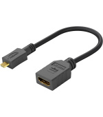 PremiumCord Flexi adaptér HDMI Typ A samice - micro HDMI Typ D samec pro ohebné zapojení