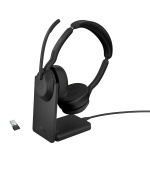 Jabra Evolve2 55/Stereo/ANC/USB/BT-USB/Bezdrát/Stand/Černá