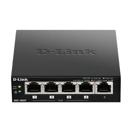 D-Link DGS-1005P 5x 10/100/1000 PoE+ Switch