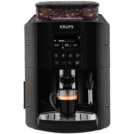 Krups Espresseria Auto Pisa EA815070 automatický kávovar, 1450 W, LCD displej, kónický mlýnek, černá