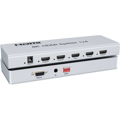 PremiumCord HDMI splitter 2.1, 1-4 porty, 8k