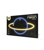 Dekorativní LED neon Saturn modro žlutý