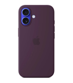 iPhone 16 Plus Silicone Case with MS - Plum